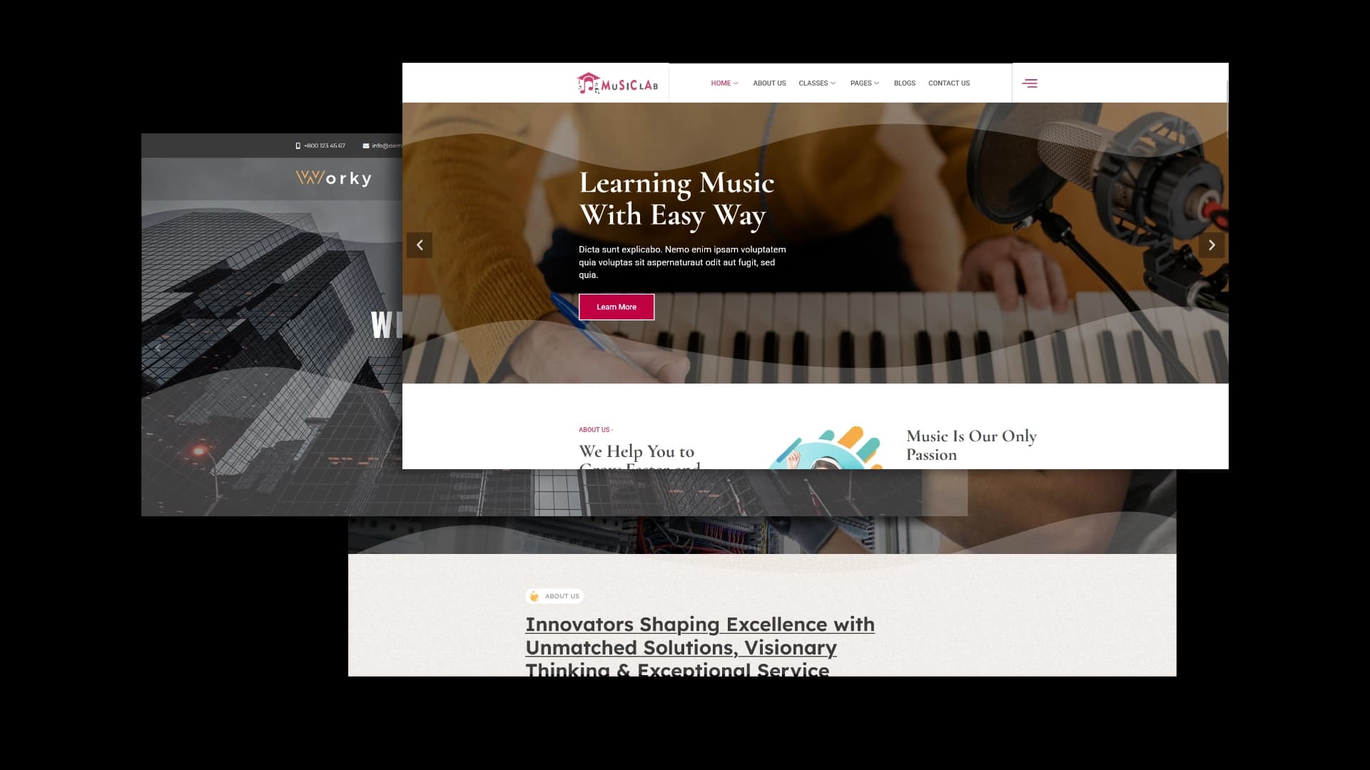 Mockup de página web profesional